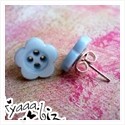 Flower Button Blue