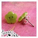 Flower Button Green
